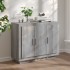 Aparador de madera contrachapada gris Sonoma 92x35x75