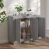 Aparador de madera contrachapada gris Sonoma 92x35x75