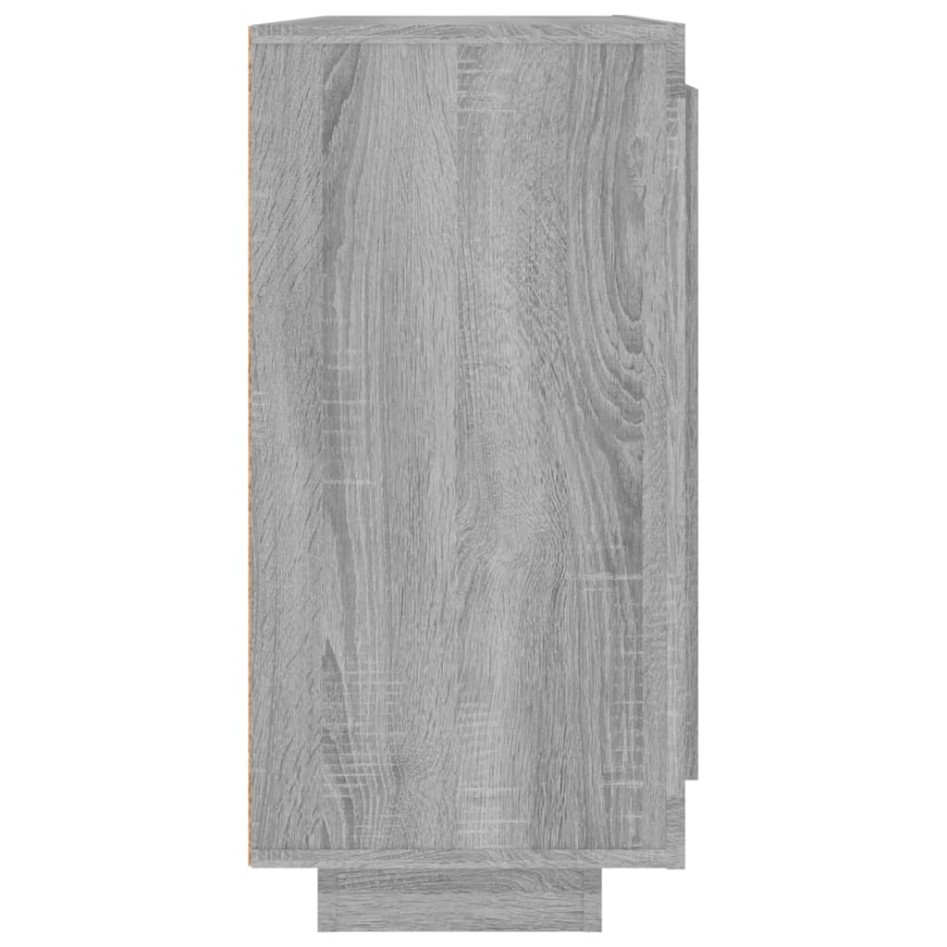 Aparador de madera contrachapada gris Sonoma 92x35x75