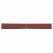 Toldo lateral retráctil para patio marrón 140x1200 cm