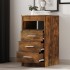 Cajonera de madera contrachapada color roble ahumado