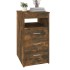 Cajonera de madera contrachapada color roble ahumado