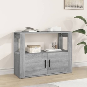Aparador de madera contrachapada gris Sonoma 80x30x60