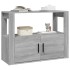 Aparador de madera contrachapada gris Sonoma 80x30x60