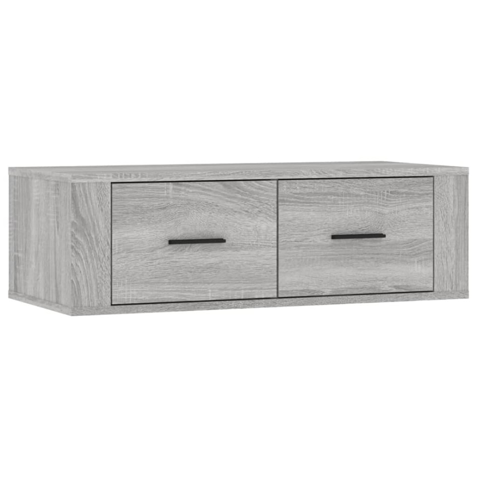 Mueble TV colgante madera contrachapada gris Sonoma 80x36x25
