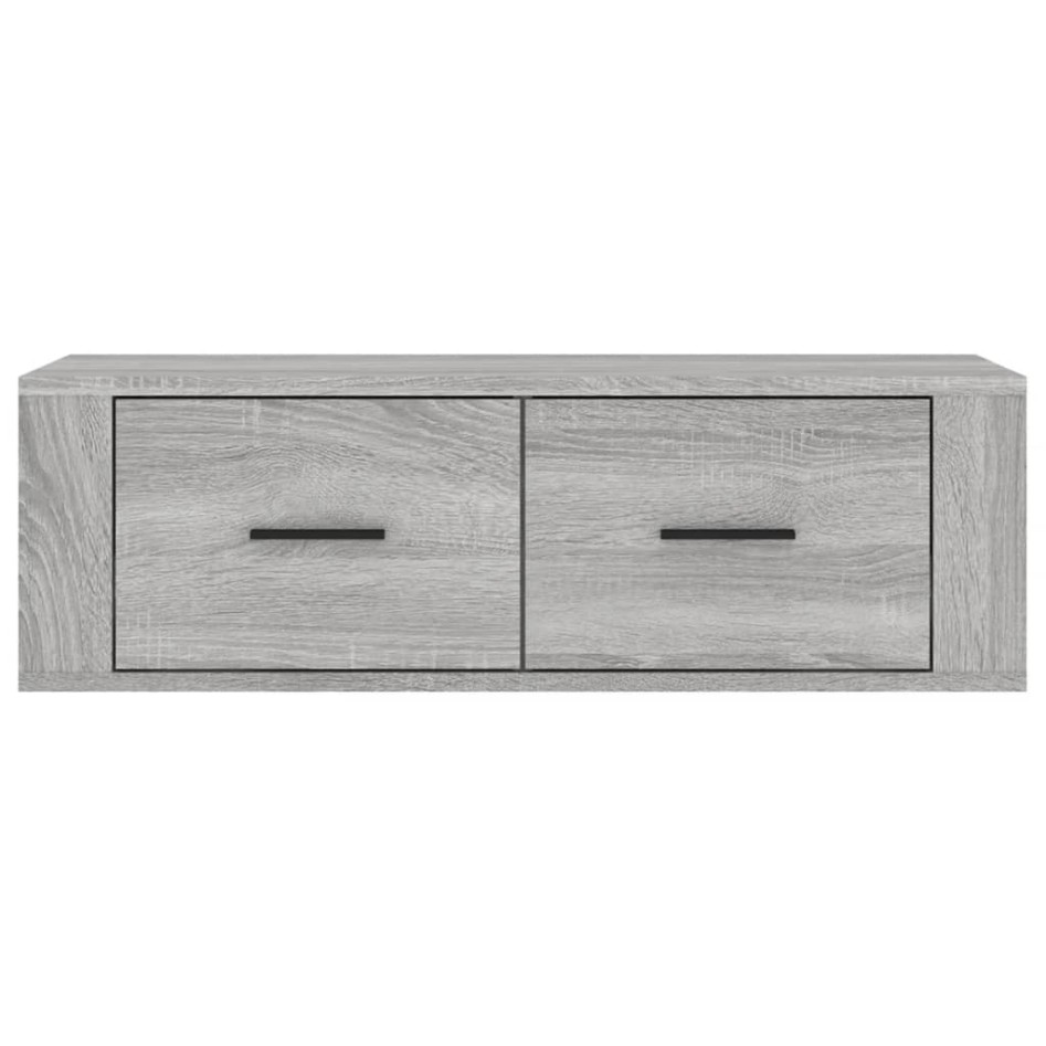 Mueble TV colgante madera contrachapada gris Sonoma 80x36x25