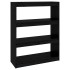 Estantería/divisor de espacios madera pino negro 80x30x103,5