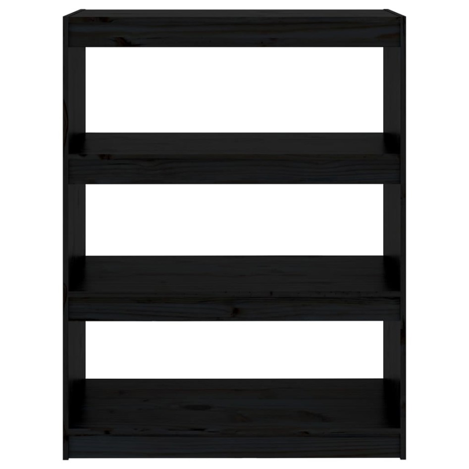 Estantería/divisor de espacios madera pino negro 80x30x103,5