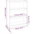 Estantería/divisor de espacios madera pino negro 80x30x103,5