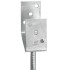 Anclajes de valla 6 uds acero galvanizado plateado 12x6x30