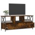 Mueble TV hierro madera contrachapada roble ahumado