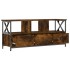Mueble TV hierro madera contrachapada roble ahumado