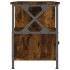 Mueble TV hierro madera contrachapada roble ahumado