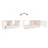 Mesa de centro de madera maciza de pino blanco 80x50x35,5