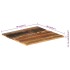 Tablero mesa cuadrada madera reciclada maciza 60x60 cm 15-16