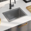 Fregadero de cocina hecho a mano acero inoxidable