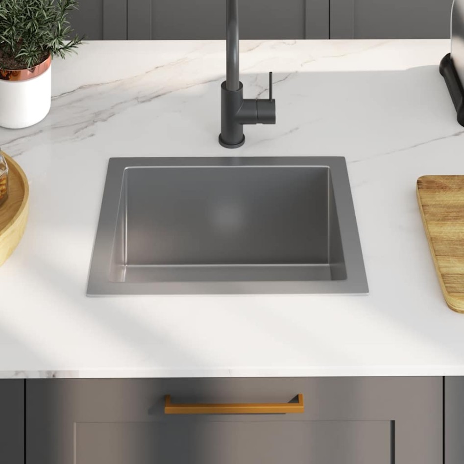 Fregadero de cocina hecho a mano acero