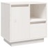 Mesita de noche madera maciza de pino blanco 50x34x50