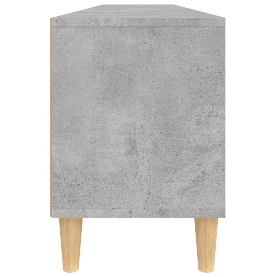 Mueble de TV madera contrachapada gris hormigón 150x30x44,5