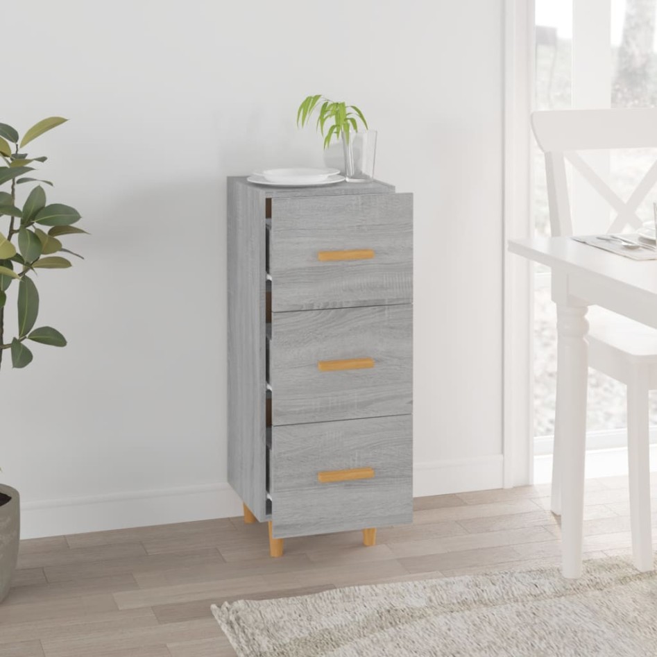 Aparador madera de ingeniería gris Sonoma 34,5x34x90