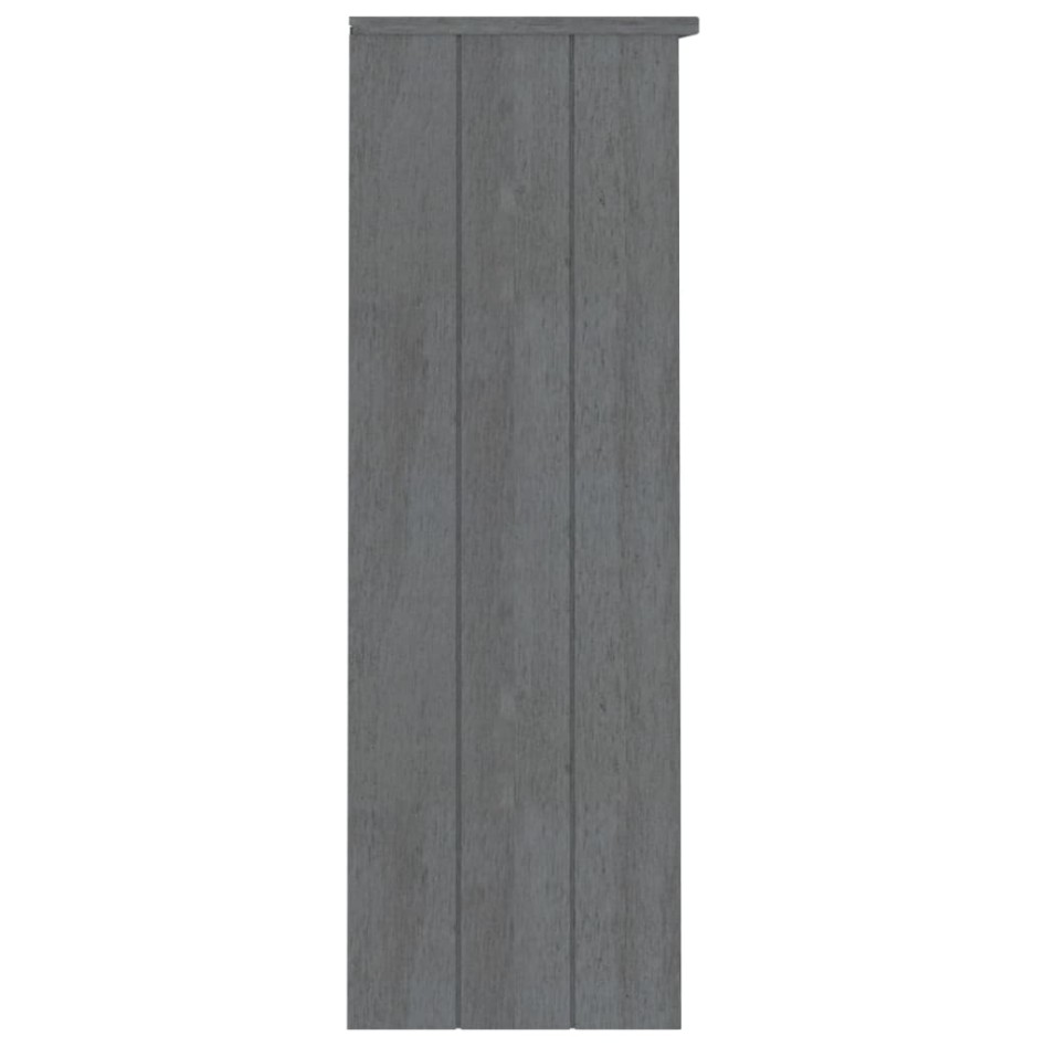 Aparador superior HAMAR pino macizo gris oscuro 85x35x100