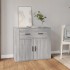 Aparador de madera contrachapada gris Sonoma 80x33x70
