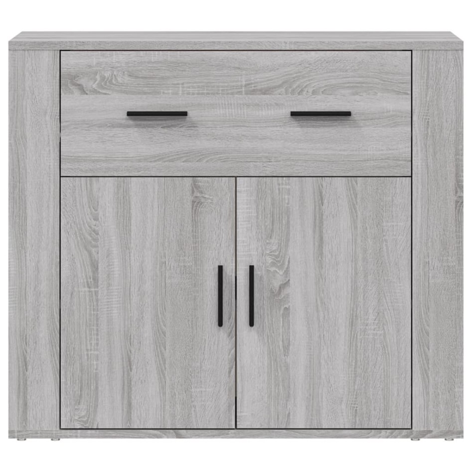 Aparador de madera contrachapada gris Sonoma 80x33x70