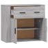 Aparador de madera contrachapada gris Sonoma 80x33x70