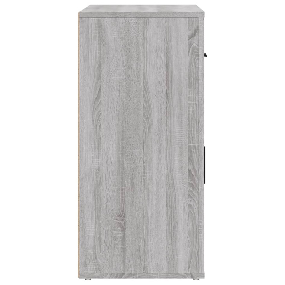 Aparador de madera contrachapada gris Sonoma 80x33x70