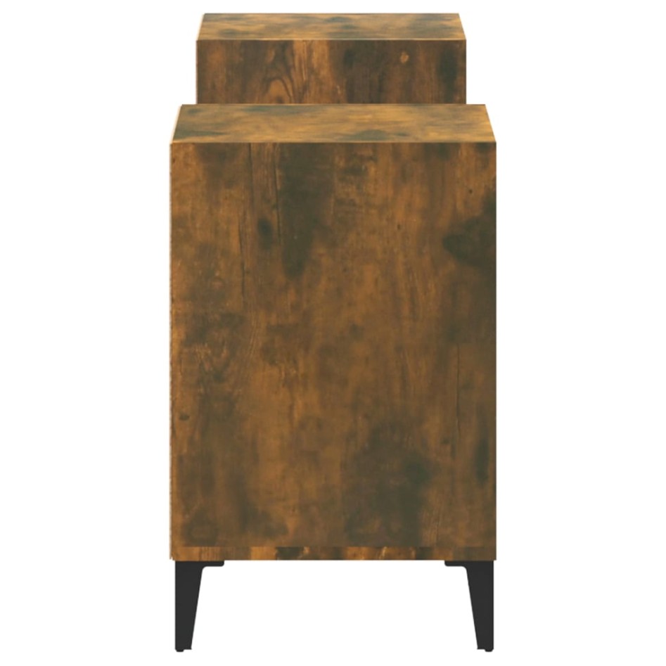 Mueble para TV madera contrachapada roble ahumado 160x35x55