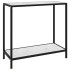 Mesa de consola blanco vidrio templado 80x35x75