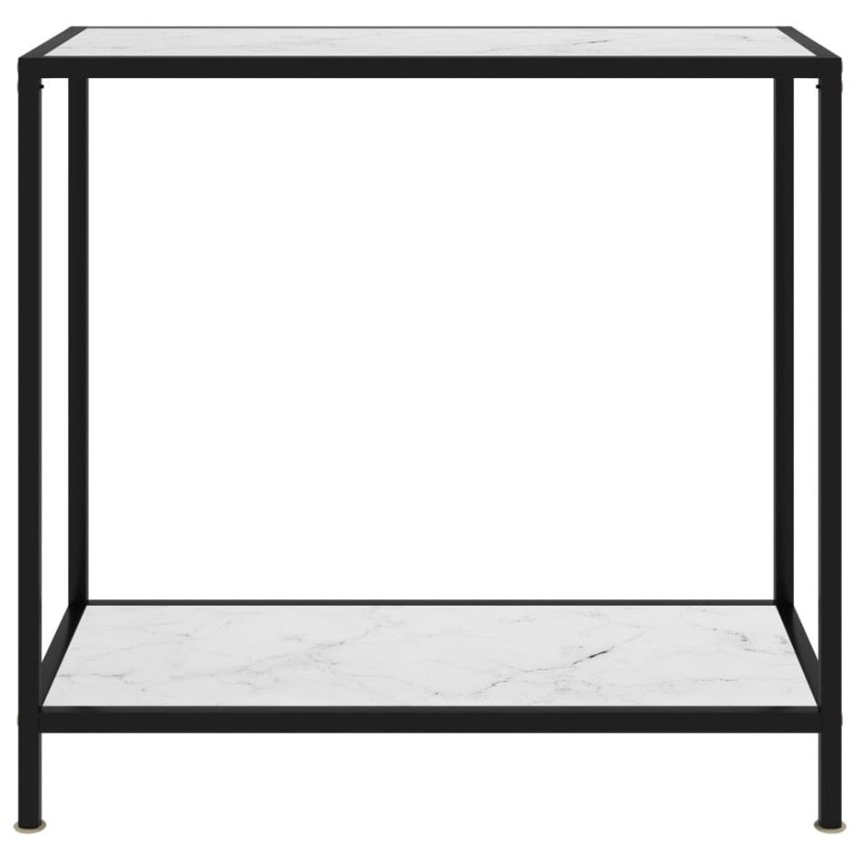 Mesa de consola blanco vidrio templado 80x35x75
