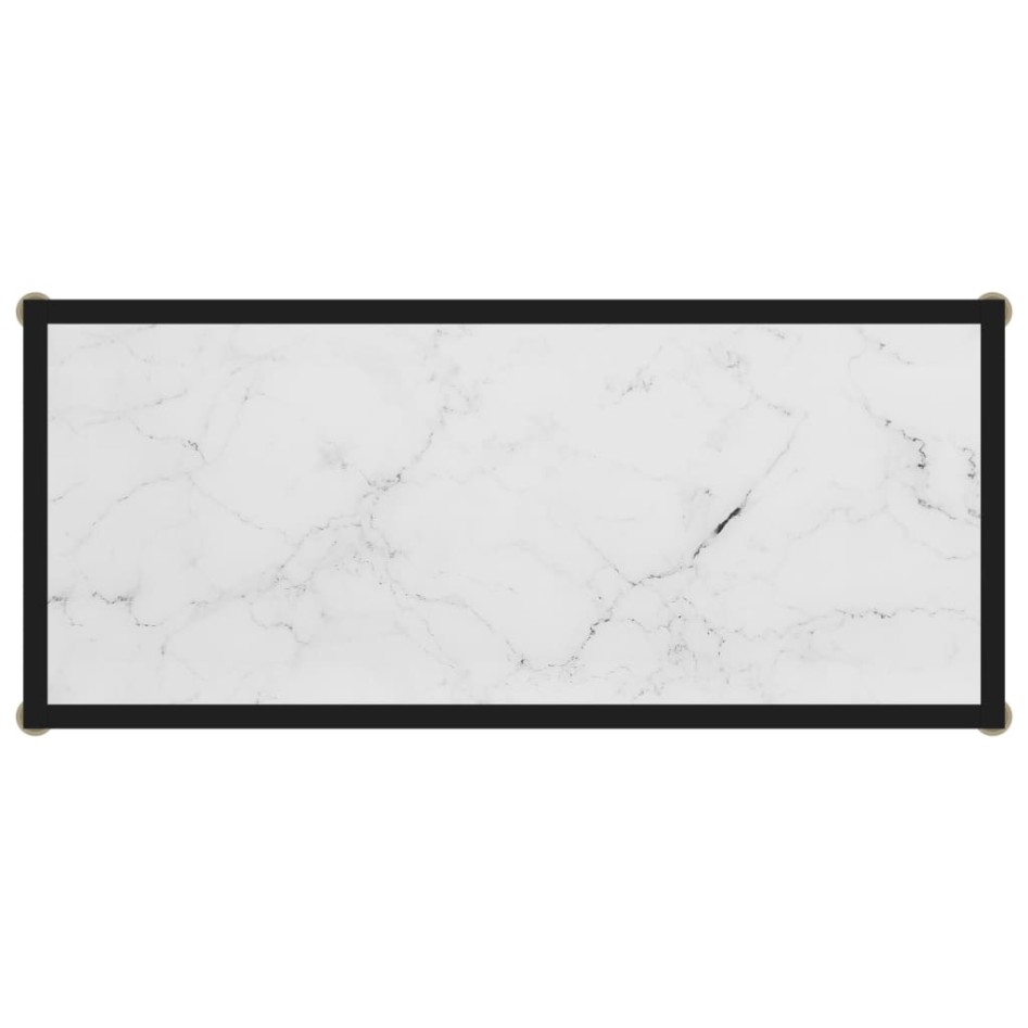 Mesa de consola blanco vidrio templado 80x35x75