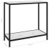 Mesa de consola blanco vidrio templado 80x35x75