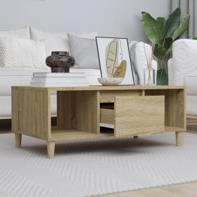 Mesa de centro madera contrachapada roble Sonoma 90x50x36,5
