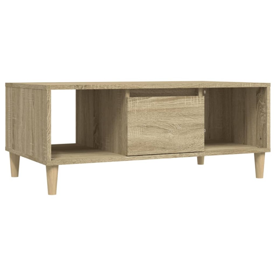 Mesa de centro madera contrachapada roble Sonoma 90x50x36,5