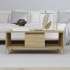 Mesa de centro madera contrachapada roble Sonoma 90x50x36,5