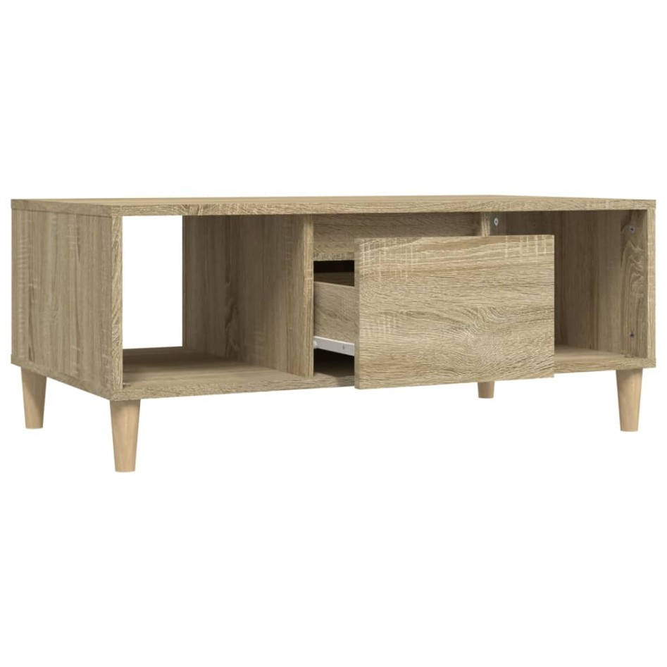 Mesa de centro madera contrachapada roble Sonoma 90x50x36,5