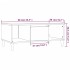 Mesa de centro madera contrachapada roble Sonoma 90x50x36,5