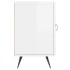 Mueble de TV madera de ingeniería blanco brillante 150x30x50