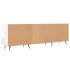 Mueble de TV madera de ingeniería blanco brillante 150x30x50