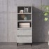 Aparador alto madera contrachapada gris hormigón 40x36x110