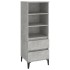 Aparador alto madera contrachapada gris hormigón 40x36x110