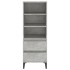 Aparador alto madera contrachapada gris hormigón 40x36x110