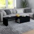 Mesa de centro madera contrachapada negro 150x50x35