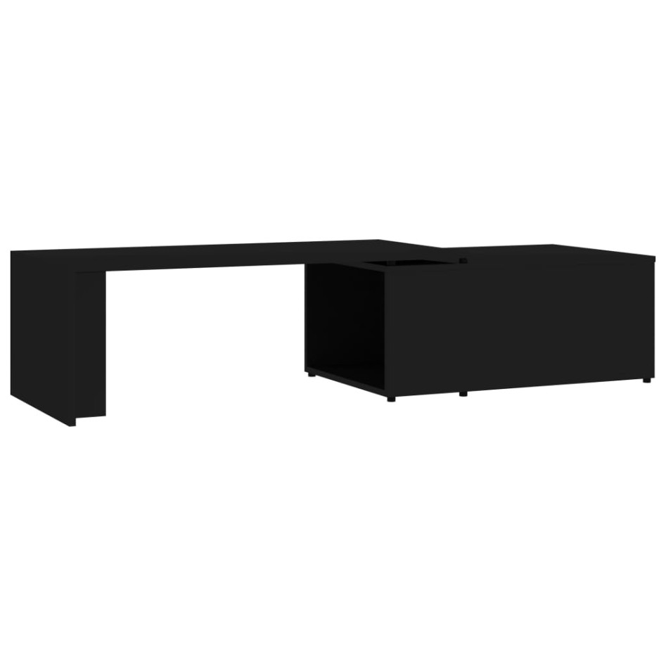 Mesa de centro madera contrachapada negro 150x50x35