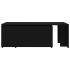 Mesa de centro madera contrachapada negro 150x50x35