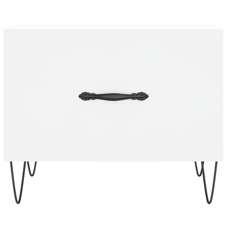 Mesas de centro 2 uds madera de ingeniería blanco 50x50x40