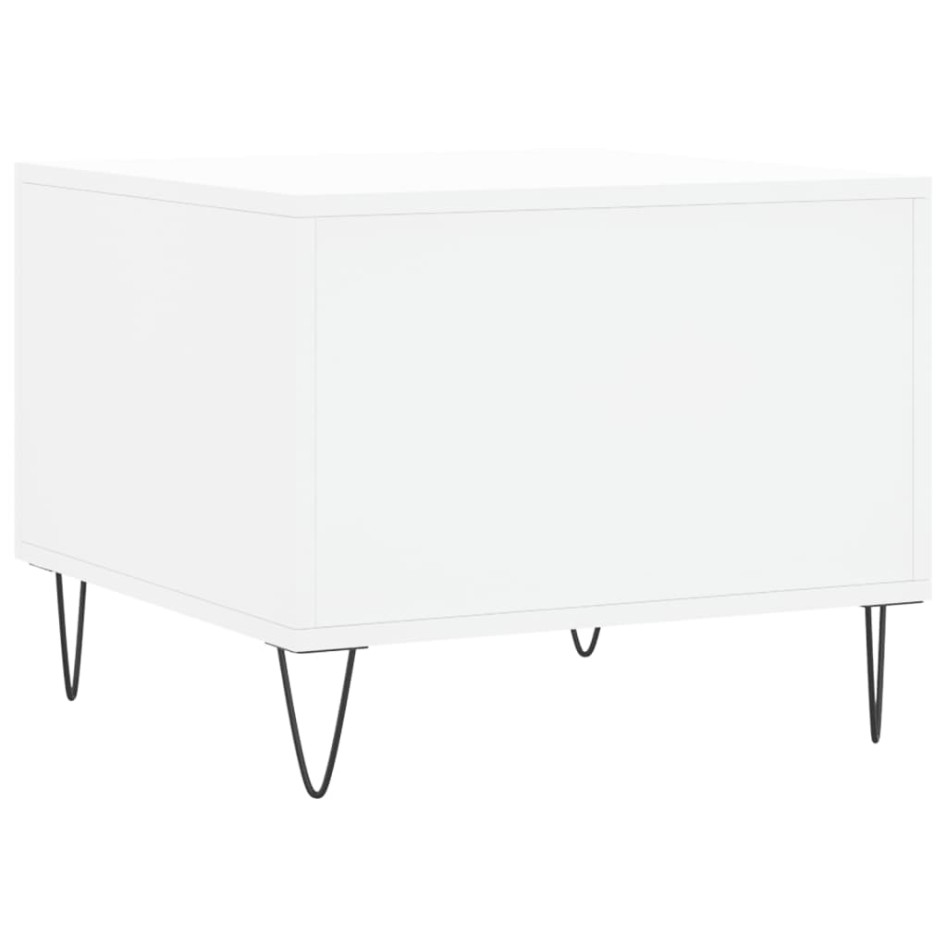 Mesas de centro 2 uds madera de ingeniería blanco 50x50x40