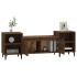 Mueble para TV madera contrachapada marrón roble 160x35x55